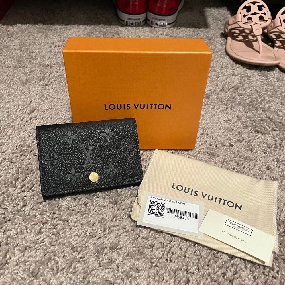 Louis Vuitton Empreinte Business Card Holder Noir